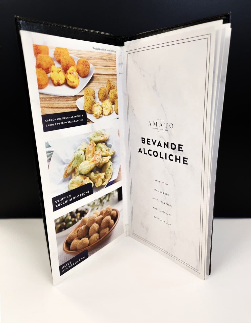 Bound menu book